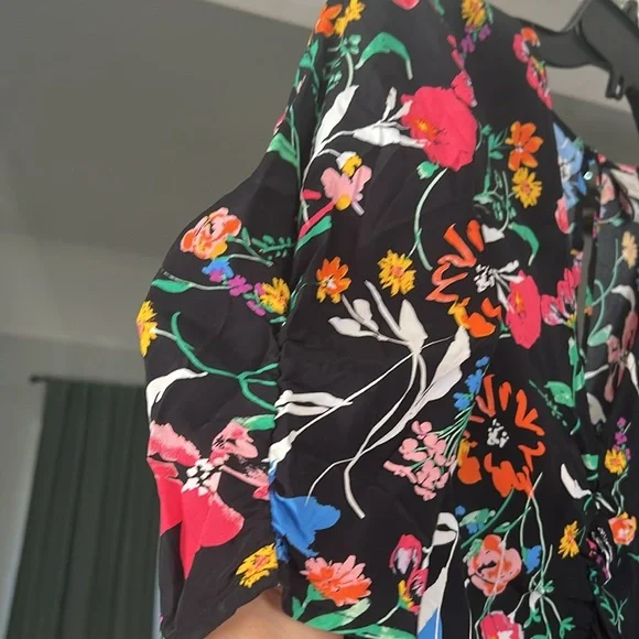 Size M New Day black floral midi dress. NWOT. - Picture 5 of 5